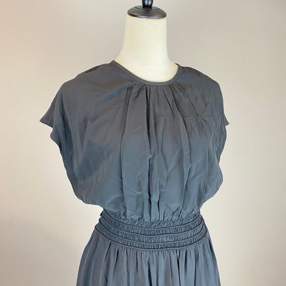 NWT Everlane The Gathered Midi Black Dress Womens Size XS - Picture 2 of 14